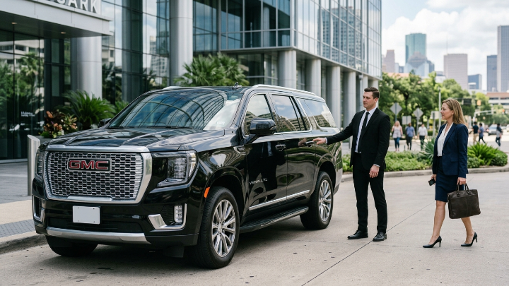 Luxury GMC Yukon Denali XL executive car service Houston chauffeur