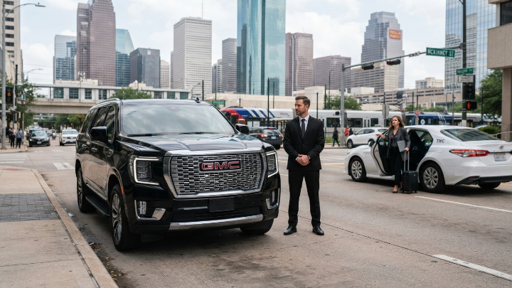 Rideshare vs luxury GMC Yukon executive transport Houston